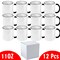 12 Pcs 11OZ Black Rim & Handle Sublimation Mugs With Individual White Boxes